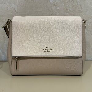 Kate Spade Leila Colorblock Pebbled Leather Medium Flap Shoulder Bag